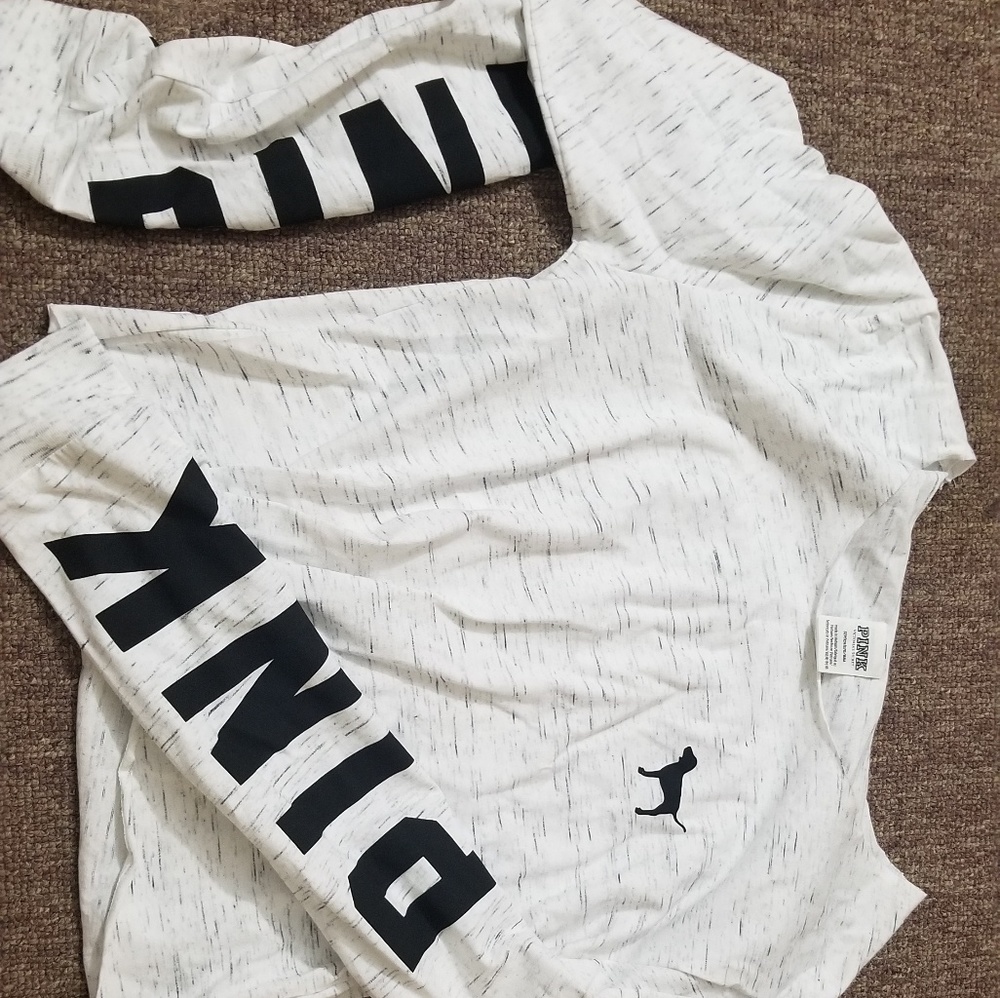 Cropped long sleep PINK tshirt